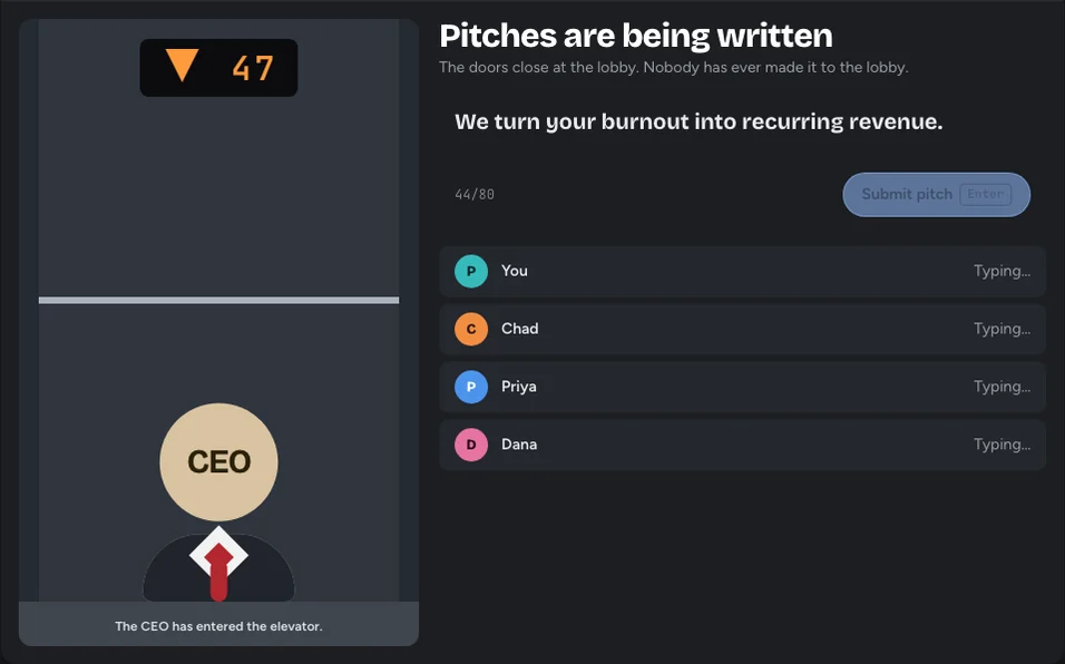 Elevator Pitch gameplay preview